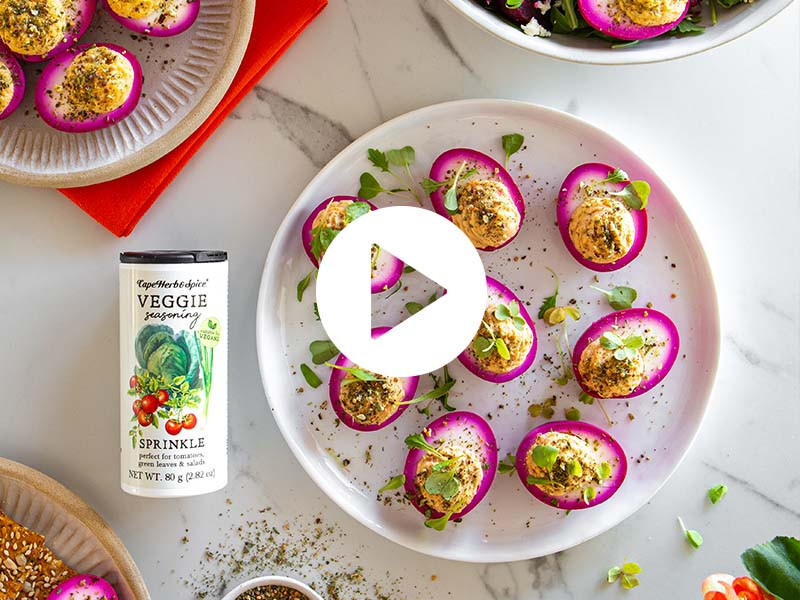 BEETROOT DEVILLED EGGS